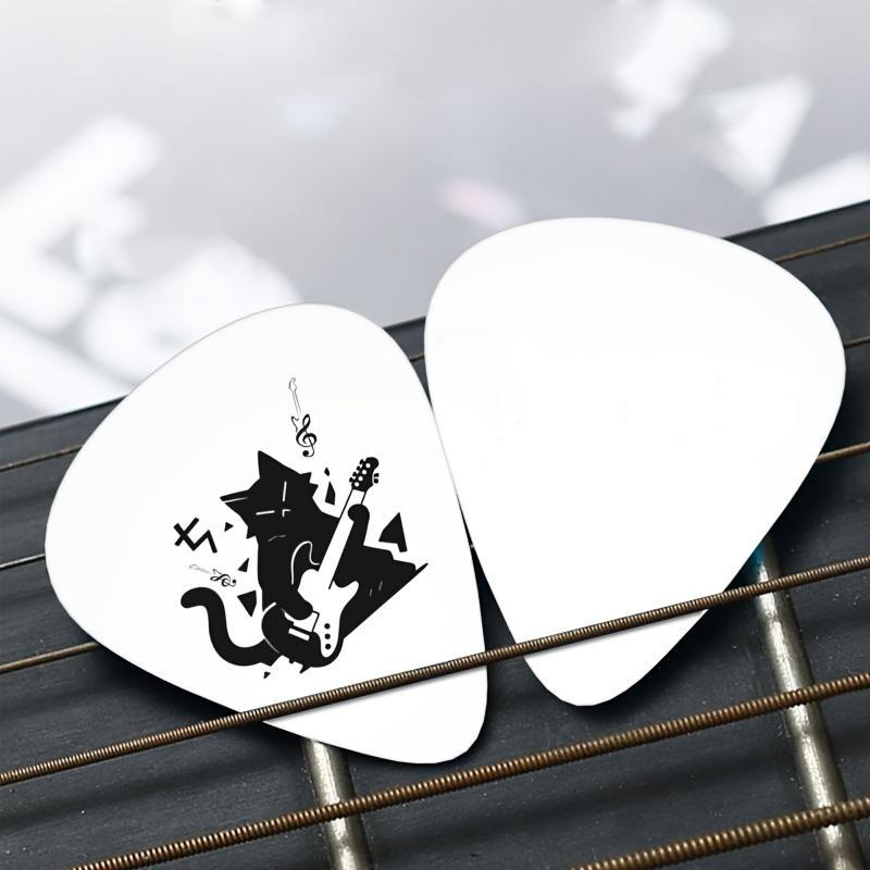 Cool Cat Pattern Guitar Pick, 1 Count Variety Thickness Assorted Guitar Pick, Music Accessories for Acoustic, Electric & Bass Guitars, Unique Gift for Guitarists