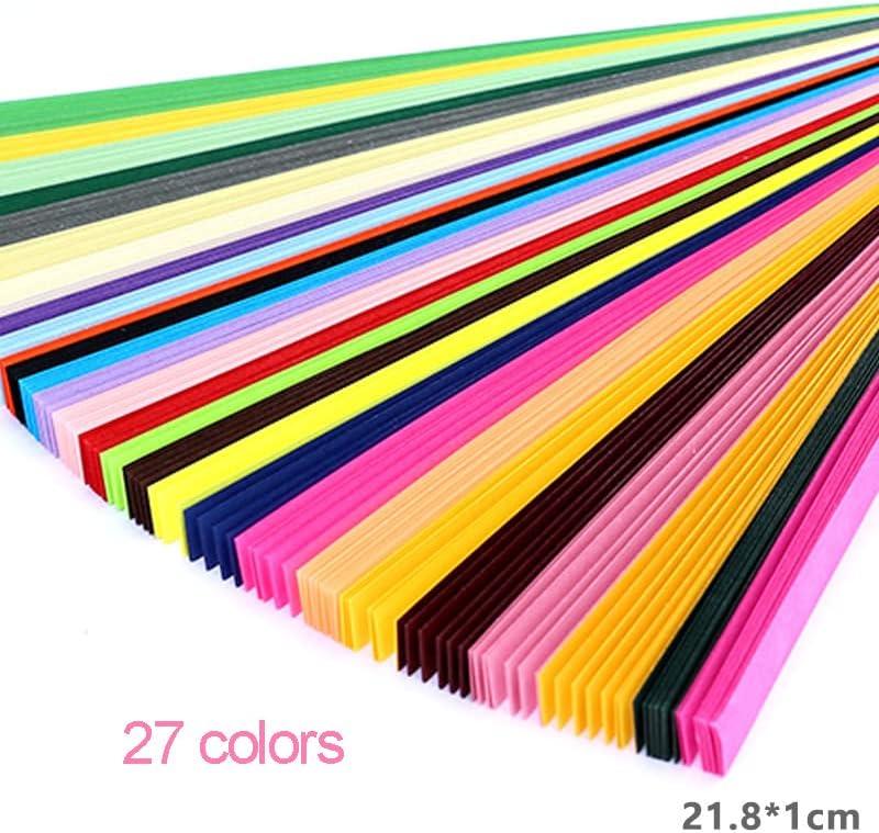 1350 Sheets Origami Stars Papers, Origami Star Paper Strip Package, Origami Paper Stars, 27 Colors, 1350 Stripes (1350 Sheets)