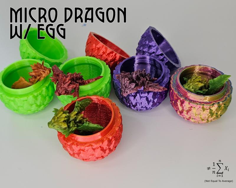 Micro Dragon - 1 Egg containing 1 Dragon, Perfect Stocking Stuffer!