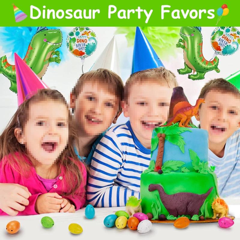 60 Pcs Hatching Dinosaur Eggs - Fun Tyrannosaurus Rex Hatching Toys, Surprise Small Hatching Dinosaur Eggs for Kids' Party Favors for 3-10 Boys Girls