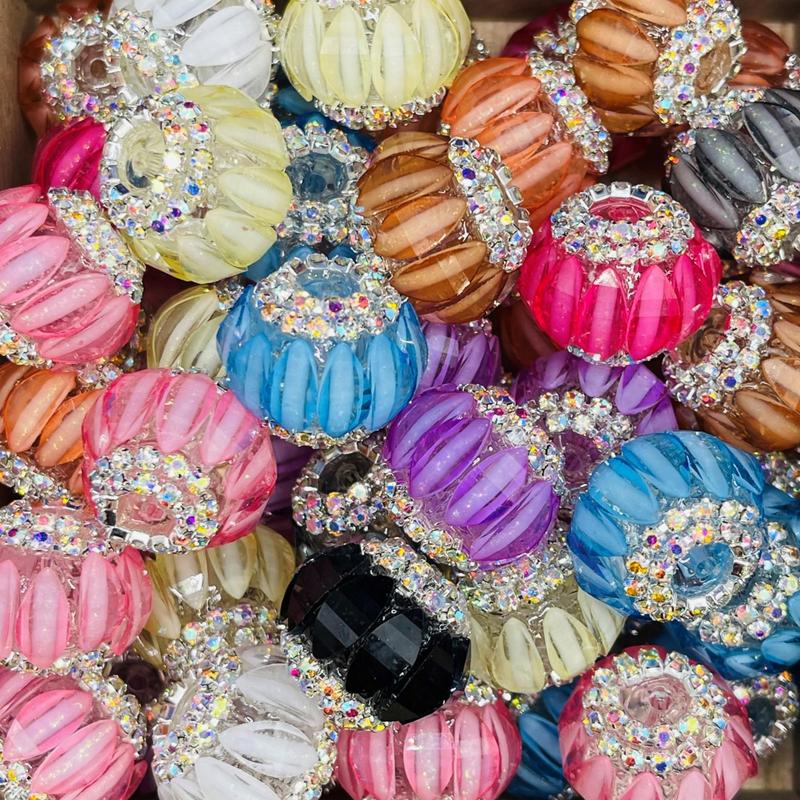 Elegant Fancy Bead Collection - Sparkling Rhinestones, Bold Colors & Unique Textures for Jewelry Making