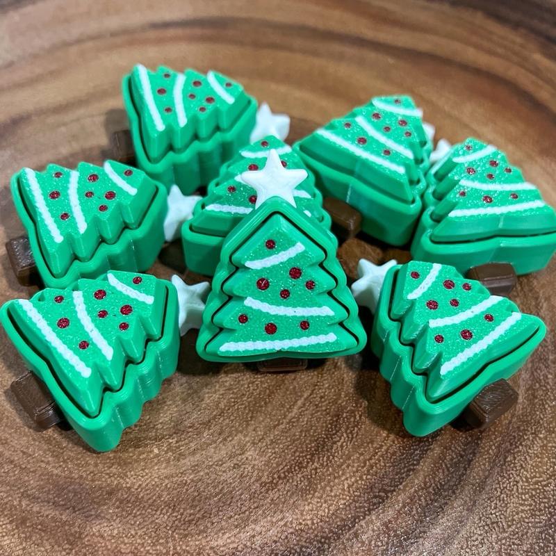 Christmas Tree Fidget Clickers - 3D Printed Item