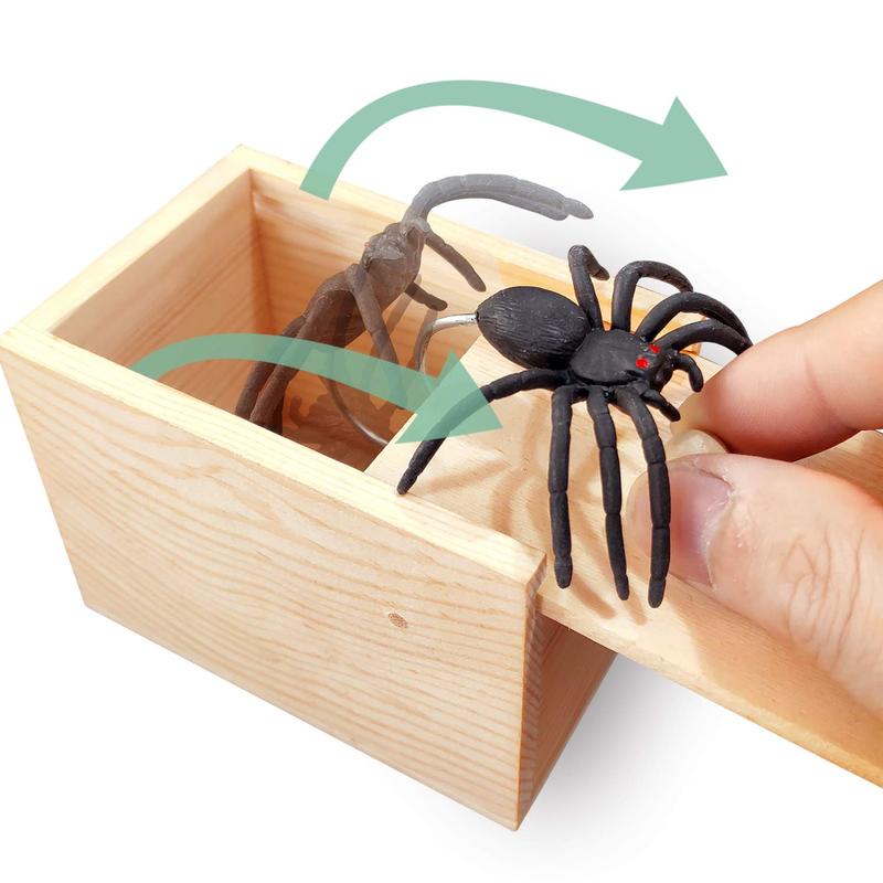 Tricky Gifts for Colleagues Or Friends,Spider Scare Prank Box, Hilarious Wooden Scare Box,Handmade Fun Surprise Joke Toy, Practical Gift Toy Spider Box Prankoy Prank for person Gag Gift & Practical Joke Toys