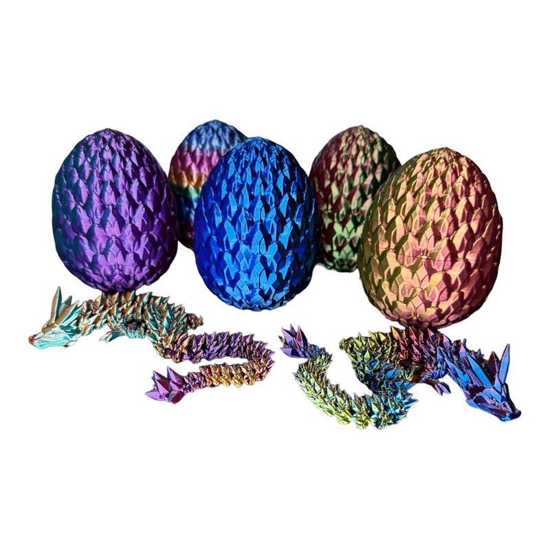 3D Printed  Crystal Dragon & Scaled Egg Pet Toy Random dragons and eggs