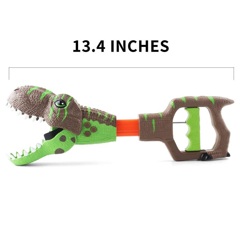 Dinosaur Chomper Toys for Kids with 3 Roar Sounds and Light Jurassic Dinosaurs Grabber Claw T-Rex Reacher Robot Hand Pincher Dino Snapper