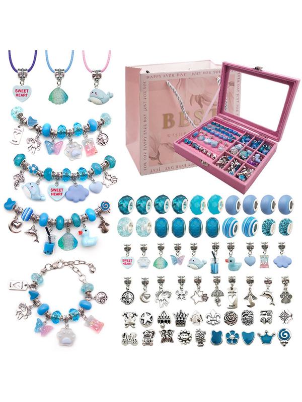 Diy Jewelry Beaded Making Kit, Diy Jewelry Making Accessories for Bracelet & Necklace, Fashion Accessories for Women & Girls