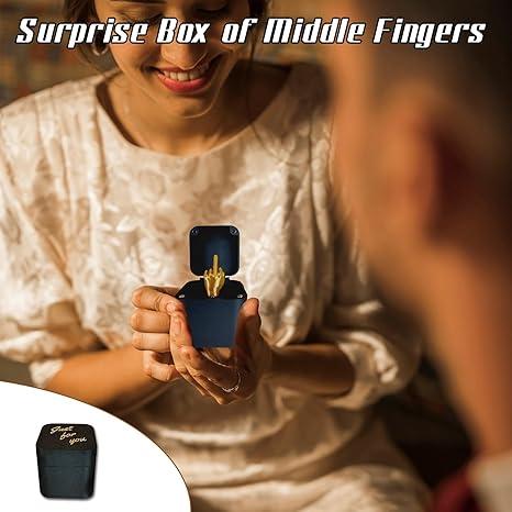 Finger in a Box, Finger Surprise Gift Box, Funny Hand Gesture Box - Novelty Fun Prank Gift for Adults, Office Desk and Home Decor Gift