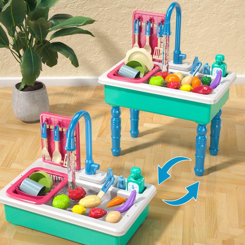 Blue Kitchen Sink Toys ,Kitchen and food toys， Electric Dishwasher Playing Toy with Running Water,Kitchen Set Toys,Electric Dishwasher Playing Toy with Running Water,Exquisite gifts, Christmas gifts, birthday gifts