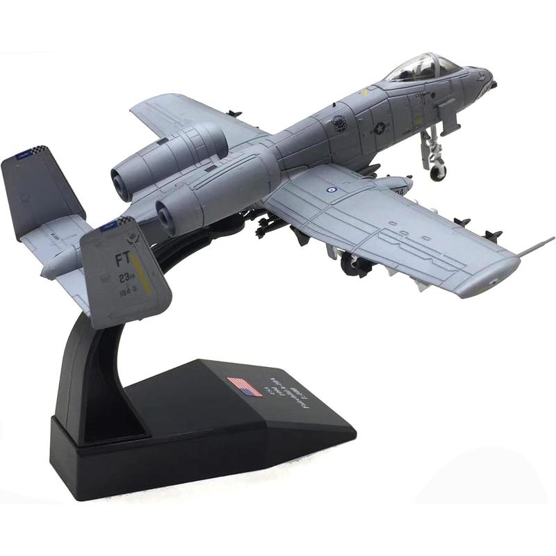 Enatuther 1 100 A-10 Warthog Model A10 Thunderbolt II Jet Plane Attack Plane Fighter Military Model Diecast Plane Model for Collection or Gift