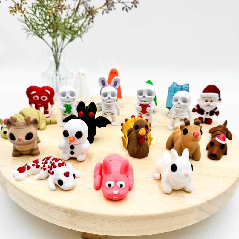 Holiday Mini Pocket Friends - Multiple Holidays, Articulating Figurines