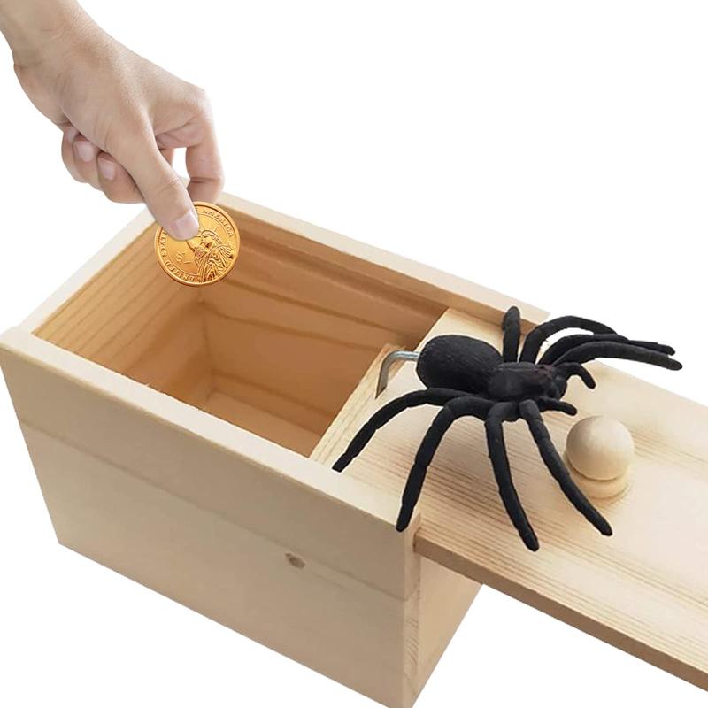 Tricky Gifts for Colleagues Or Friends,Spider Scare Prank Box, Hilarious Wooden Scare Box,Handmade Fun Surprise Joke Toy, Practical Gift Toy Spider Box Prankoy Prank for person Gag Gift & Practical Joke Toys