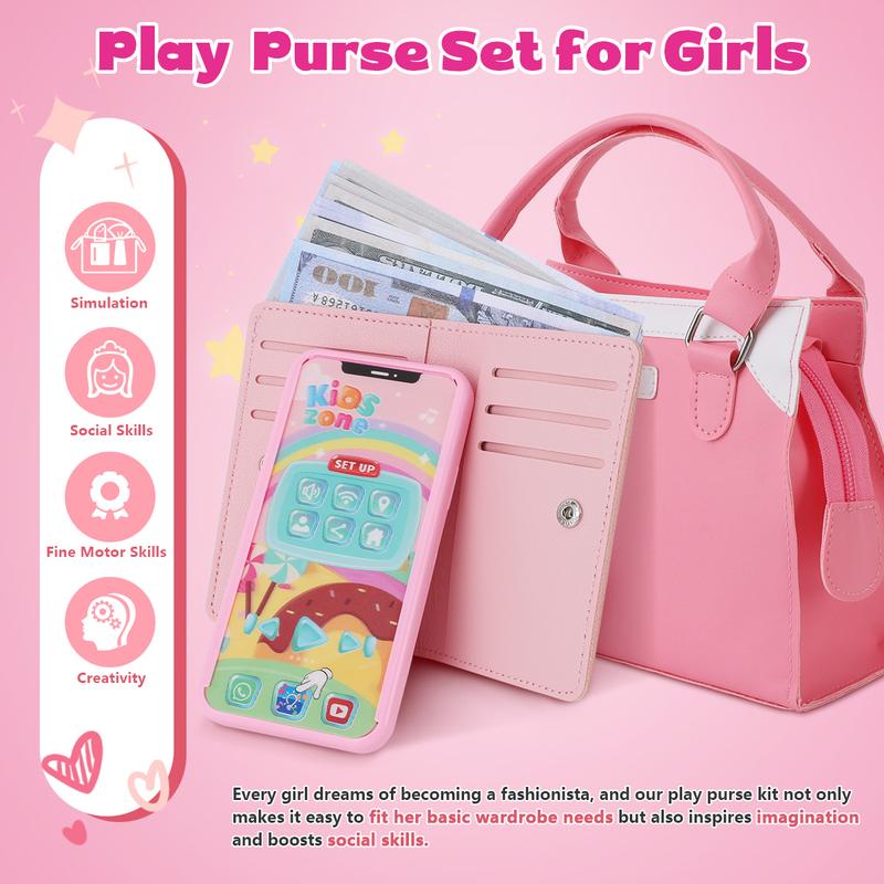 Role-Play Toys Little Girls Purse Set doctor fruit  for  3+ Girls Christmas New Year Gift