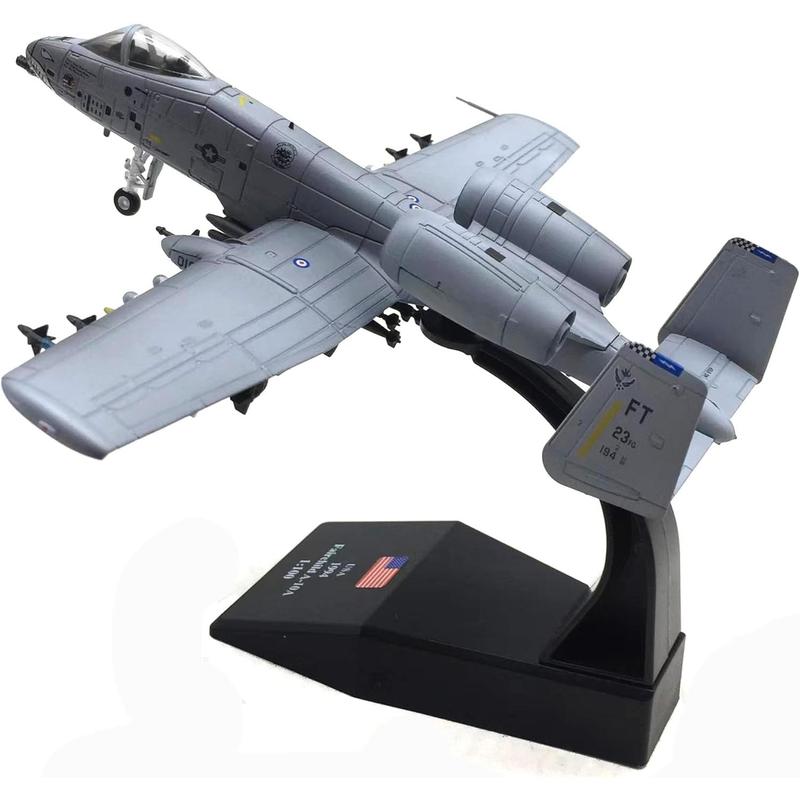 Enatuther 1 100 A-10 Warthog Model A10 Thunderbolt II Jet Plane Attack Plane Fighter Military Model Diecast Plane Model for Collection or Gift