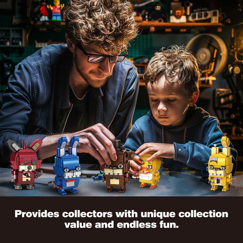 66038,988 Pieces,5-in-1 Five Nights Security Vulnerability Building Block Set,Classic Horror Game Five Nights Action Dol,Creative gift ideas,Collecting Building and Gifting Model for Game Fans,For aged 12 and above,Stress relief toy