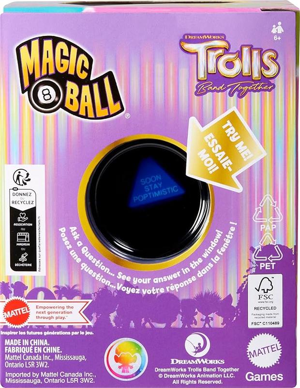 Mattel Games Magic 8 Ball Kids Toy, Retro Themed Novelty Fortune Teller, Ask a Question and Turn Over for Answer