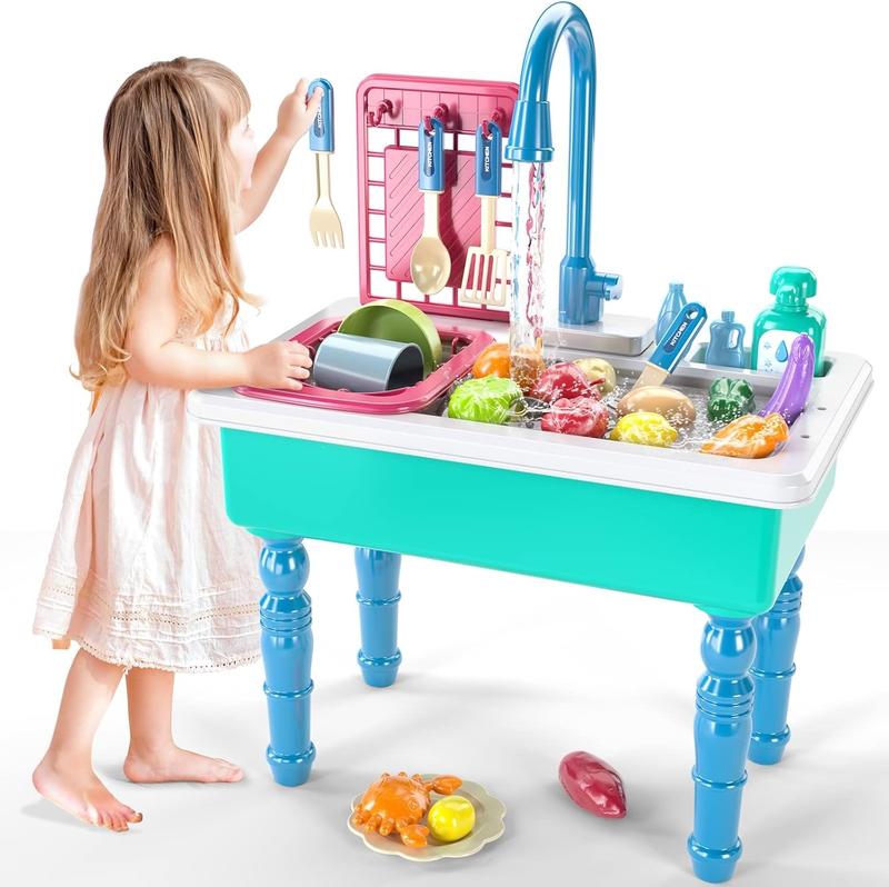 Blue Kitchen Sink Toys ,Kitchen and food toys， Electric Dishwasher Playing Toy with Running Water,Kitchen Set Toys,Electric Dishwasher Playing Toy with Running Water,Exquisite gifts, Christmas gifts, birthday gifts