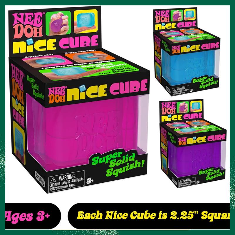 Schylling NeeDoh Nice Cube - Sensory Squeeze Toy with Super Solid Squish - 2.25