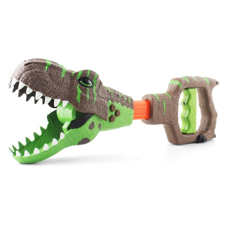 Dinosaur Chomper Toys for Kids with 3 Roar Sounds and Light Jurassic Dinosaurs Grabber Claw T-Rex Reacher Robot Hand Pincher Dino Snapper