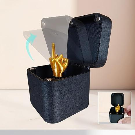 Finger in a Box, Finger Surprise Gift Box, Funny Hand Gesture Box - Novelty Fun Prank Gift for Adults, Office Desk and Home Decor Gift