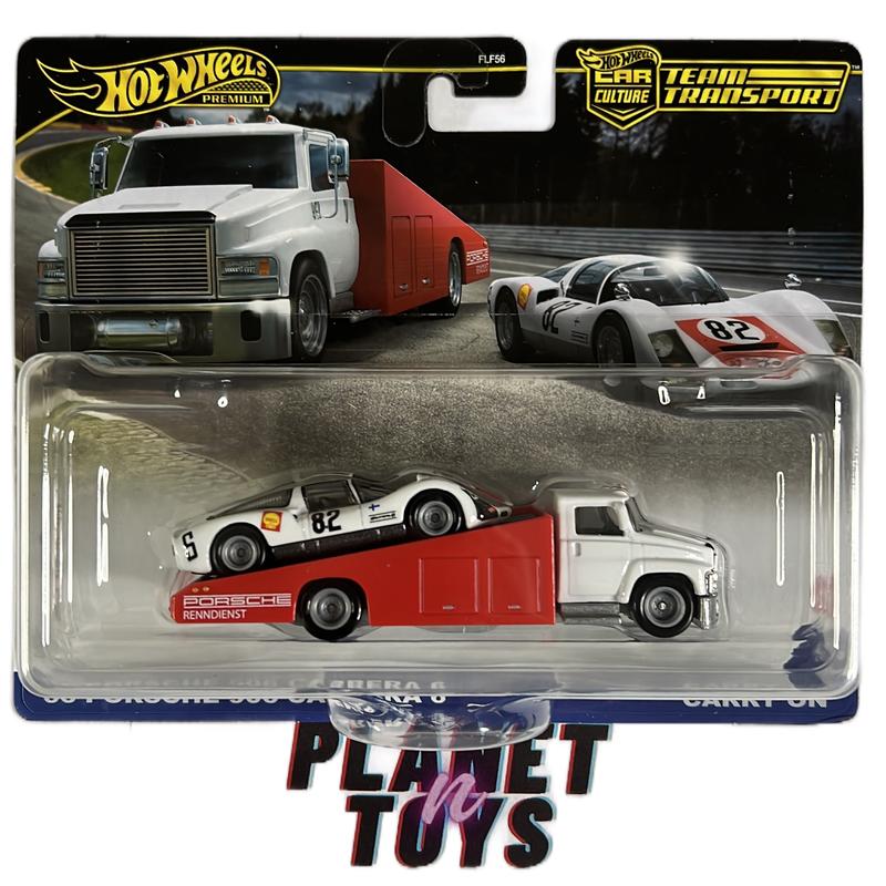 (1:64) Hot Wheels 2024 Car Culture Team Transport B Case •SAUBER-mercedes •66 porsche 906 carrera 6•honda accord