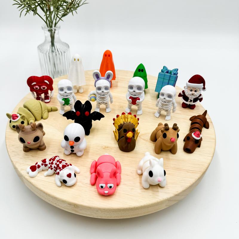 Holiday Mini Pocket Friends - Multiple Holidays, Articulating Figurines