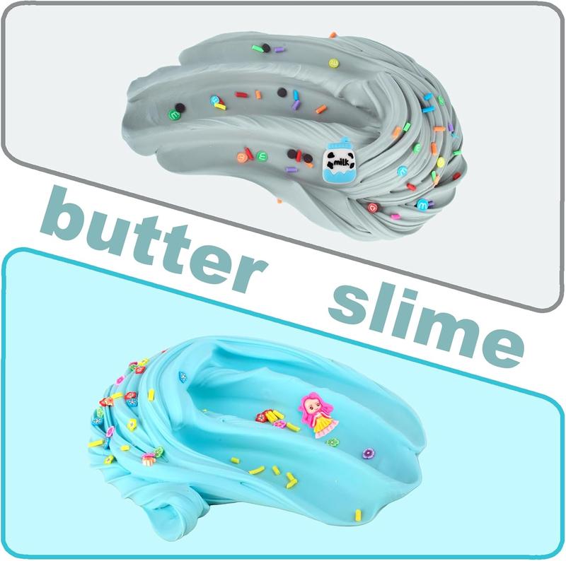 Christmas gift Butter Slime Set for Party Favors, 14 Pack Butter Slime Kit for Kids, DIY Putty Stress Relief Toy for Girls and Boys