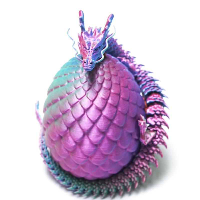 3D Printed  Crystal Dragon & Scaled Egg Pet Toy Random dragons and eggs