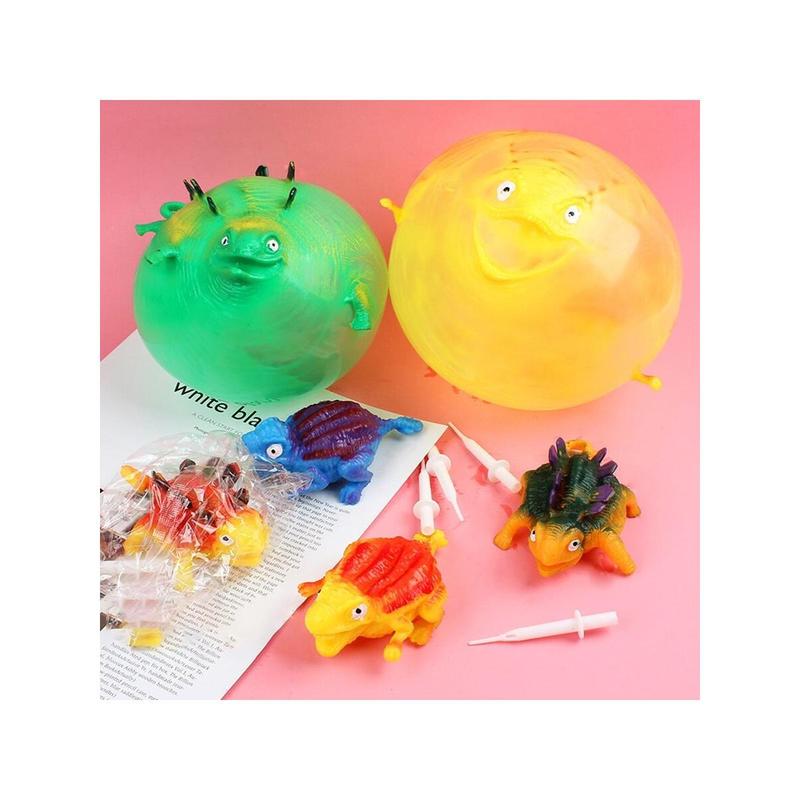 1pc Tpr Inflatable Dinosaur Stress Relief Toy Ball, Bubble Ball, Random Colorkids Toys,Toys,Toys For Kids,Toys For Girls,Kids Toys Games,Teen Boys Toys