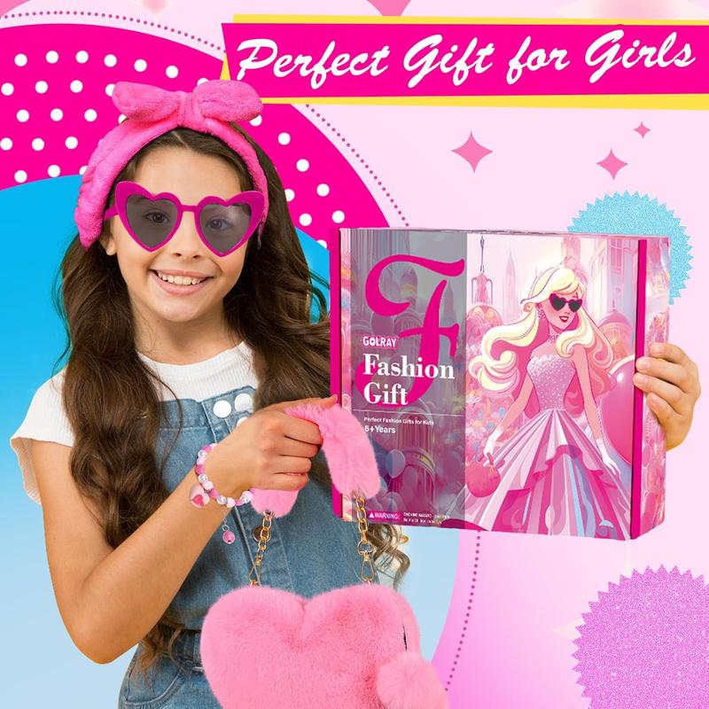 BEST CHRISTMAS GIFT Princess Gifts for Girls Toys Aged 4 5 6 7 8 9 10 Years Old, My First Purse with Pretend Play Accessories Handbag Sunglasses Diary Water Bottle, Kid Teen Girl Stuff Birthday Toy