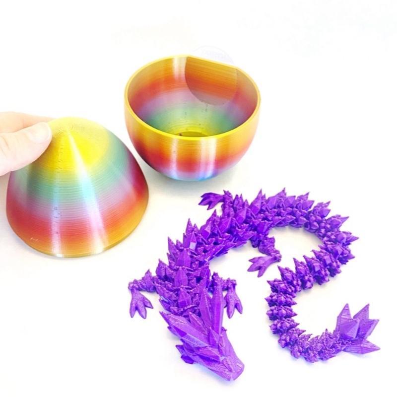 3D Printed  Crystal Dragon & Scaled Egg Pet Toy Random dragons and eggs