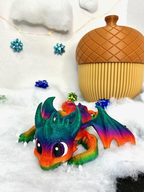 Monster Egg Large Articulated Dragon with extra goodies added Articulating Items 3d printed fun