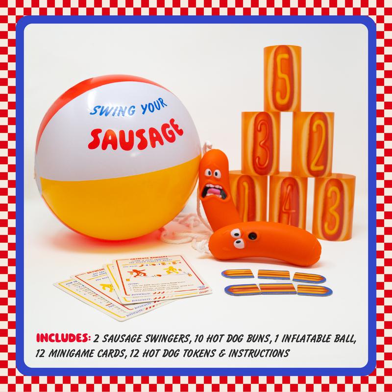 Lucky Egg Swing Your Sausage - Fun Family Party Games for Groups - Indoor Games for Adults and Kids - Party Games for Family Gatherings, Birthdays, Christmas, Bachelorette Parties and Festival Games