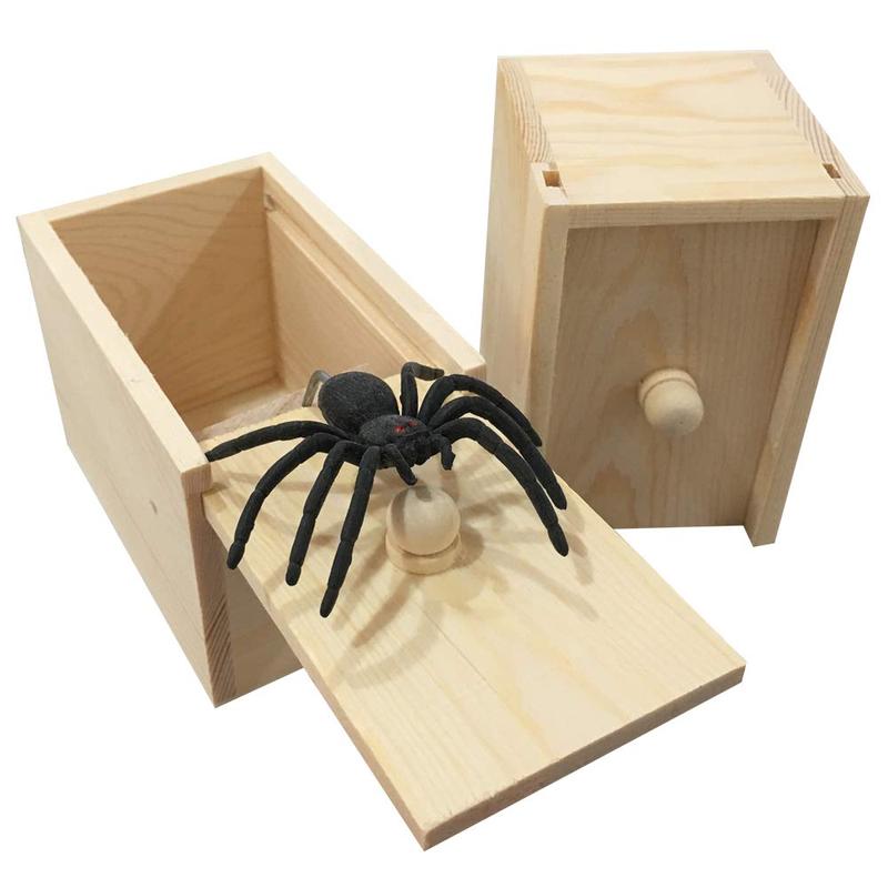 Tricky Gifts for Colleagues Or Friends,Spider Scare Prank Box, Hilarious Wooden Scare Box,Handmade Fun Surprise Joke Toy, Practical Gift Toy Spider Box Prankoy Prank for person Gag Gift & Practical Joke Toys