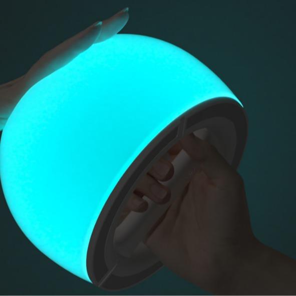 Interactive Tap Light LED Stress-Relief Toy - 6-Inch Rechargeable Glow Ball, 3 Modes, 29-Color Ambient Lighting, Parent-Child Interactive Toy