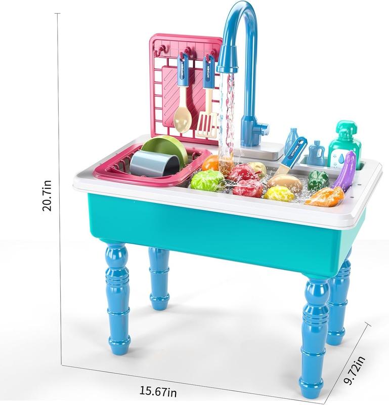 Blue Kitchen Sink Toys ,Kitchen and food toys， Electric Dishwasher Playing Toy with Running Water,Kitchen Set Toys,Electric Dishwasher Playing Toy with Running Water,Exquisite gifts, Christmas gifts, birthday gifts