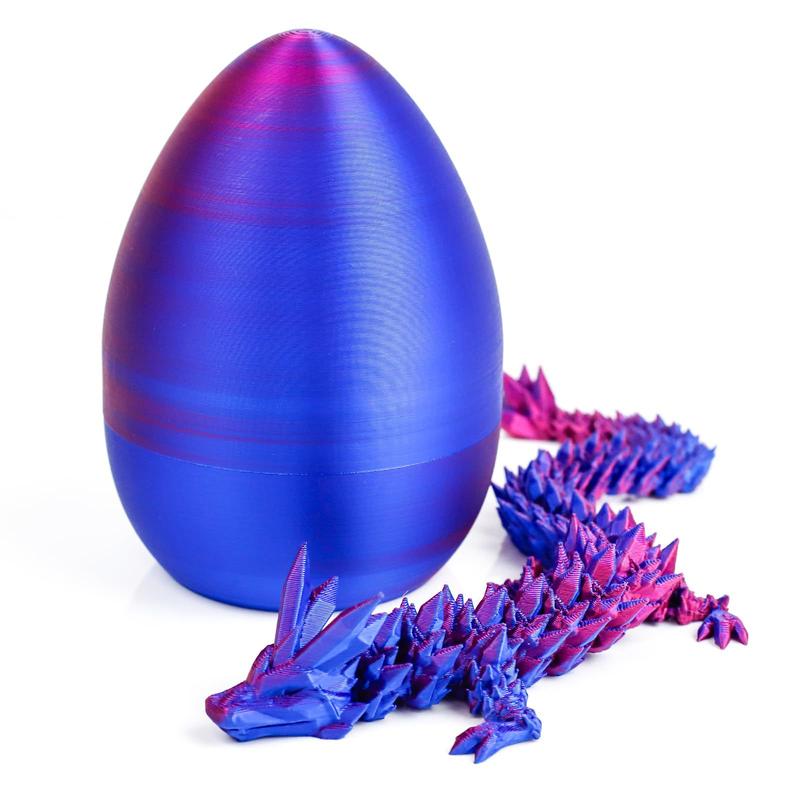 3D Printed Dragon Egg,  Mystery Crystal Dragon Egg Fidget Toys Full Articulated Dragon Home Office Decor Executive Desk Toys  for Boys Kids Home Decor