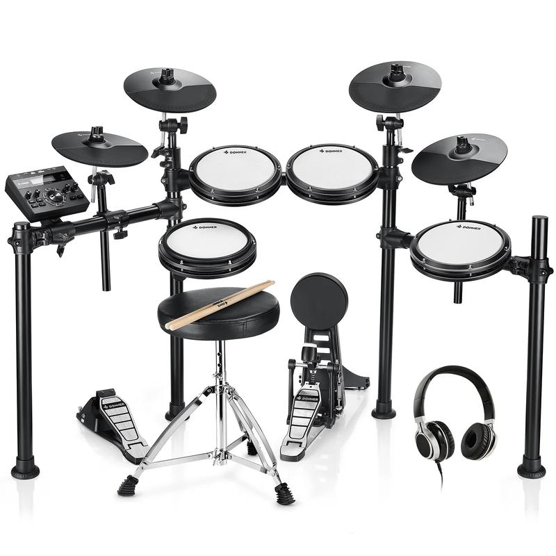 Donner Adults Electronic Drum Set with Quiet Mesh Drum Pads, 31 Kits and 450+ Sounds, DED-200X Donner