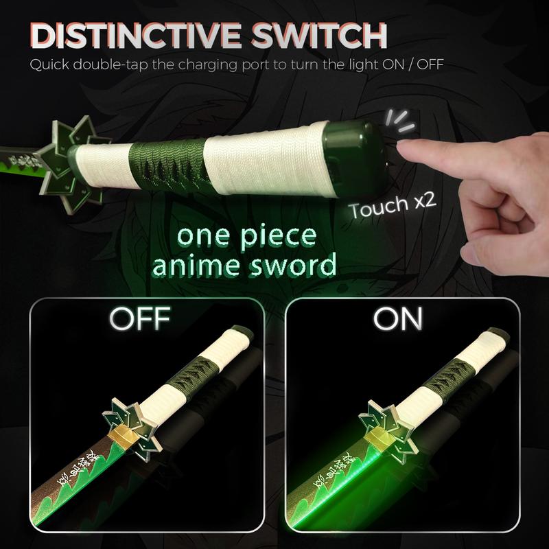 2.0 Upgraded Light Up Demon Slayer Sanemi Shinazugawa Sword - 40 inches Plastic Anime cosplay prop