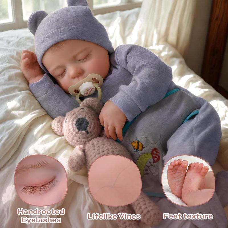 BABESIDE Lifelike Reborn Baby Dolls Boys - 17-Inch Real Baby Feeling Realistic-Newborn Baby Dolls Full Body Vinyl Anatomically Correct