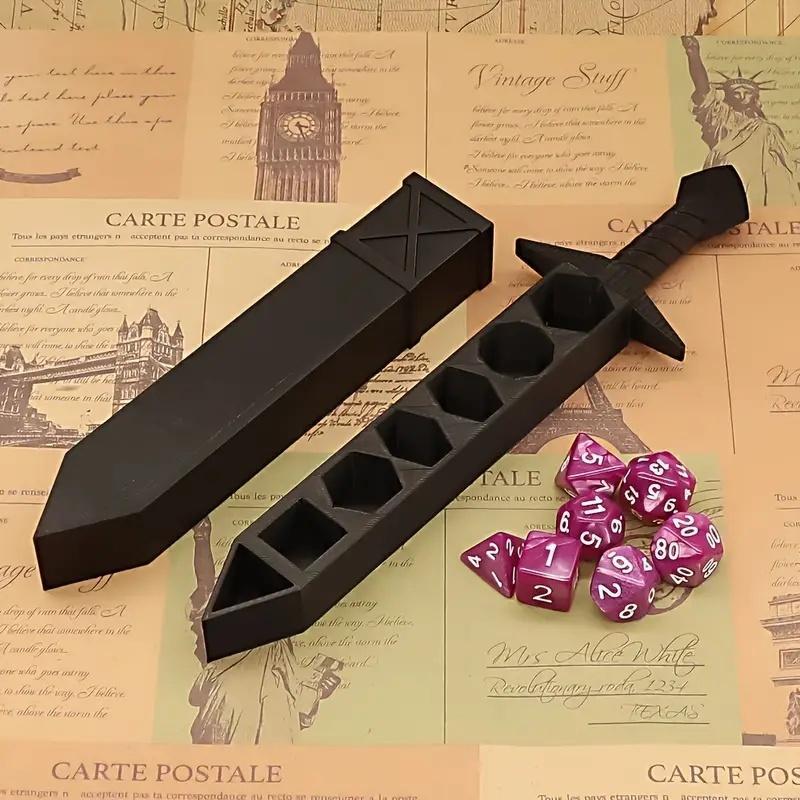 Sword with Dice, 1 Count Sword Shaped Storage Box, Festive & Party Gift Supplies for Friends