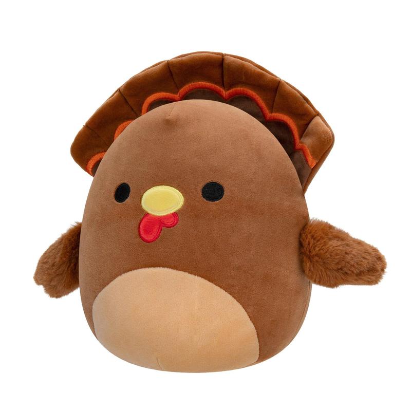 Squishmallows Plush Toys: Terry, Brown Turkey with Beige Belly, 2-Pack, 8-In and 3.5-In with Clip-On, Super Soft, Collectible