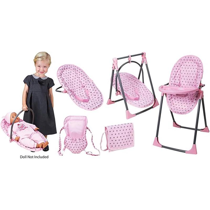 Lissi Baby Doll 6-in-1 Convertible Highchair Play Set