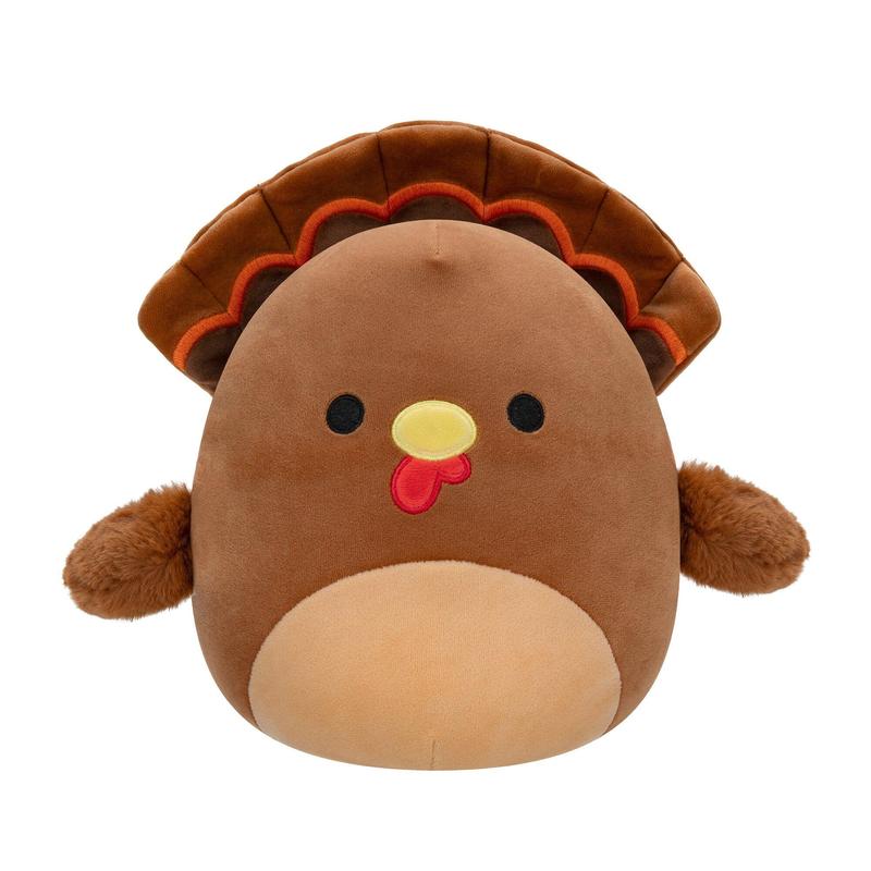 Squishmallows Plush Toys: Terry, Brown Turkey with Beige Belly, 2-Pack, 8-In and 3.5-In with Clip-On, Super Soft, Collectible