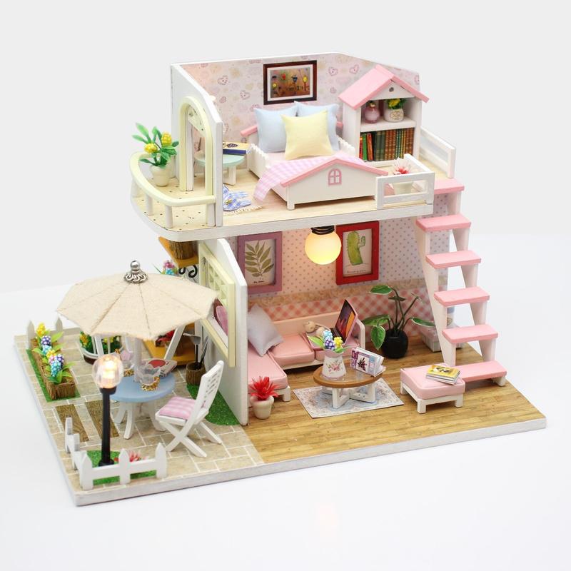 Wooden DIY Miniature House Kit Kit, 1 Box Assembly Model Kit with Furniture, 3D Puzzle, Birthday Gift for Teenagers and Adults, Home Decor Micro Model