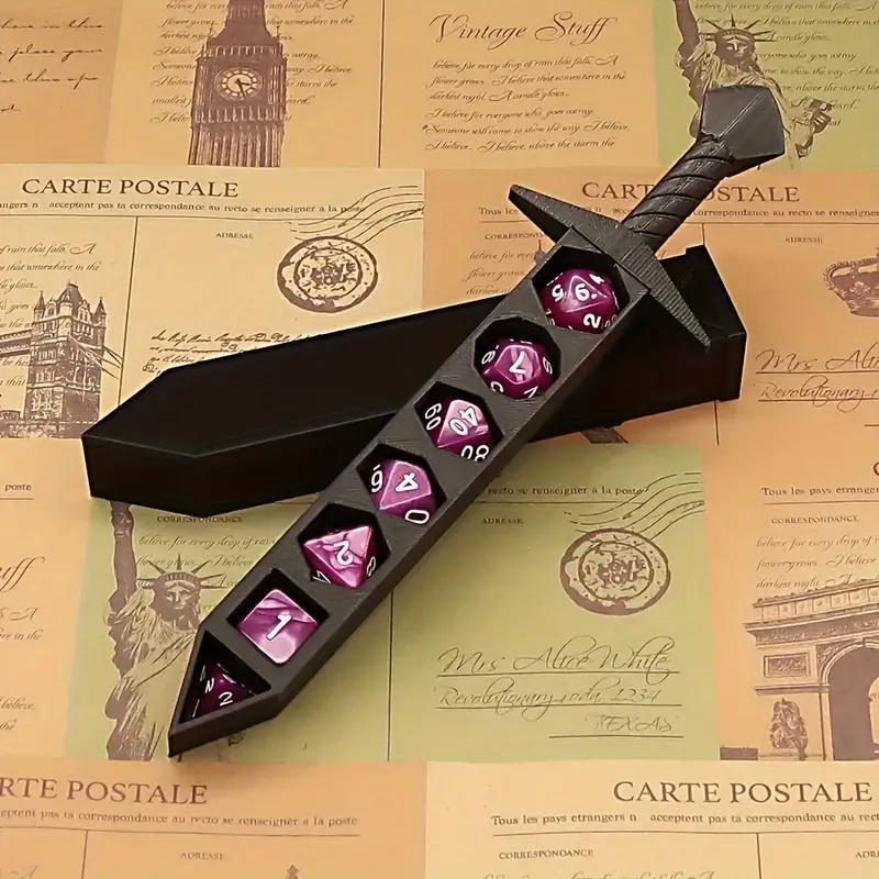 Sword with Dice, 1 Count Sword Shaped Storage Box, Festive & Party Gift Supplies for Friends