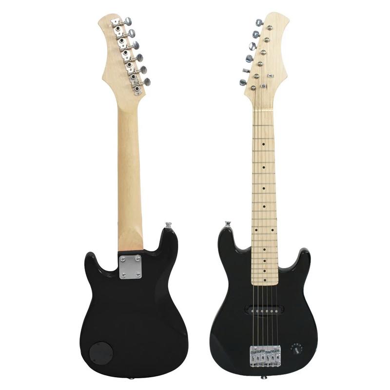 30-inch Kids Electric Beginner Guitar 3 4 Size W Amp & Accessories Pack, Right-Handed Black - YOUTH MUSIC