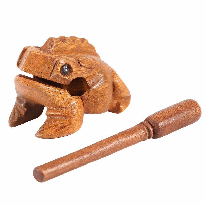 Thai Traditional Handcrafted Wooden Lucky Frog Croaking Sound Musical Instrument Home Office Decoration #2