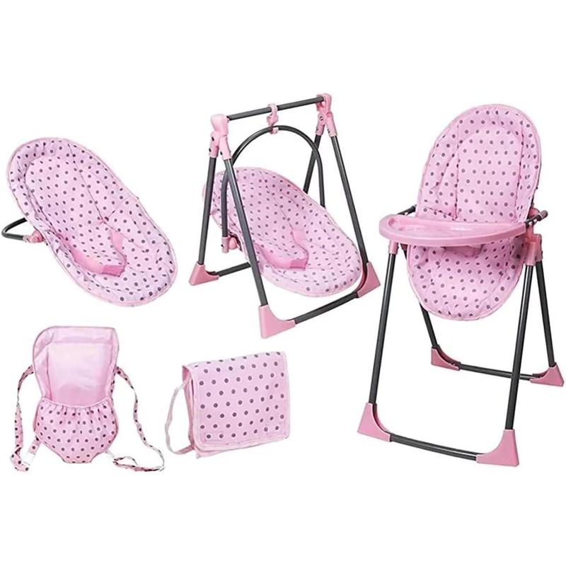 Lissi Baby Doll 6-in-1 Convertible Highchair Play Set