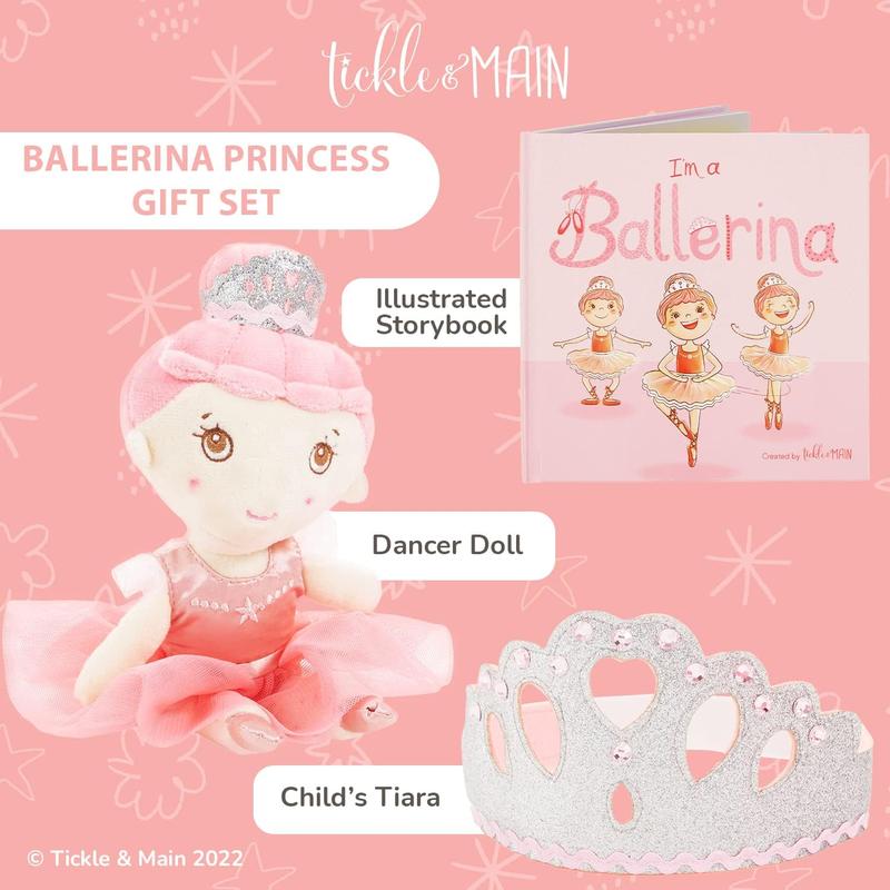 Tickle & Main Ballerina Princess Gift Set, Ballerina Doll, Dance Recital Gifts for Girls