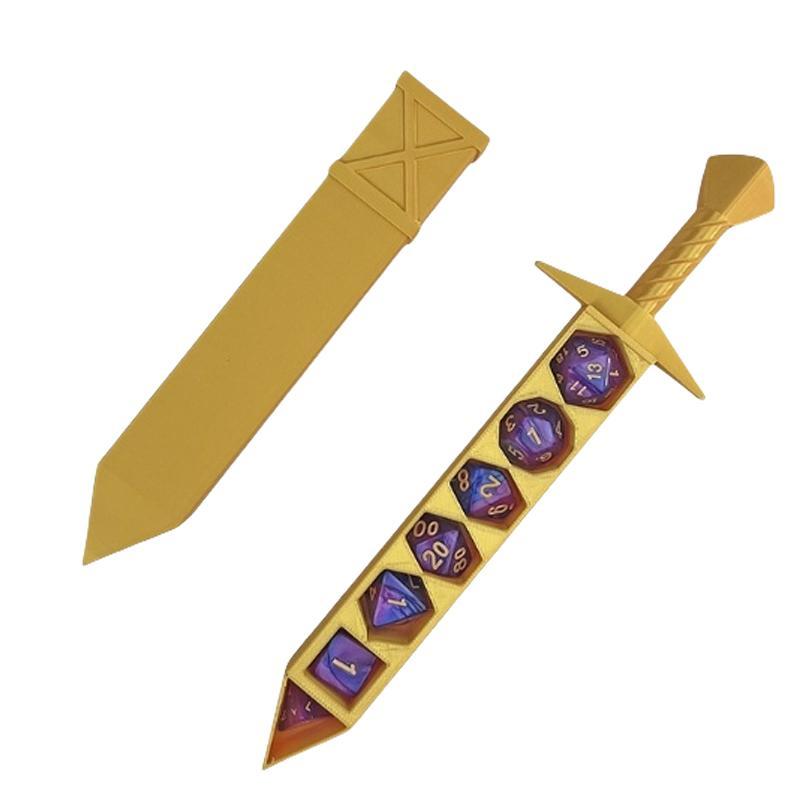 Sword with Dice, 1 Count Sword Shaped Storage Box, Festive & Party Gift Supplies for Friends